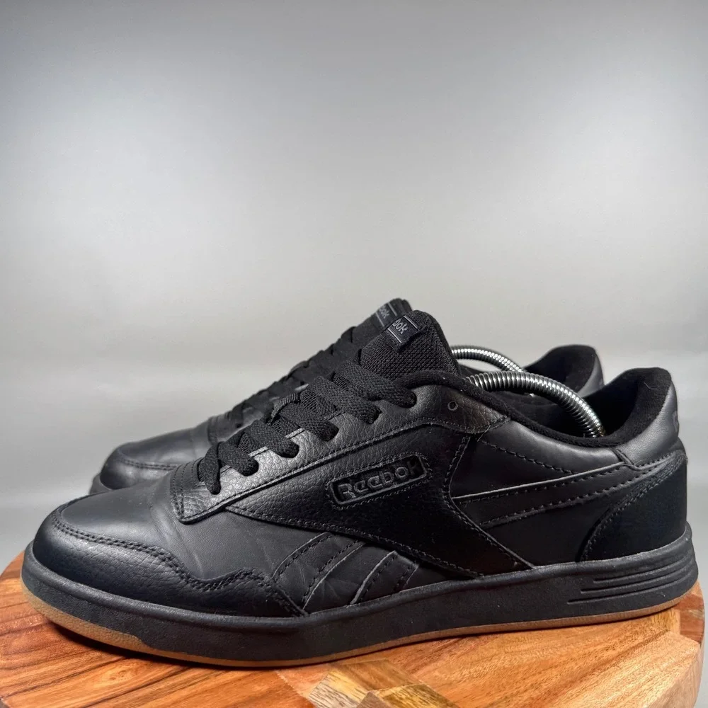 Reebok Club MEMT Mens Black Gum Leather Sneakers RBK007 Size 10.5